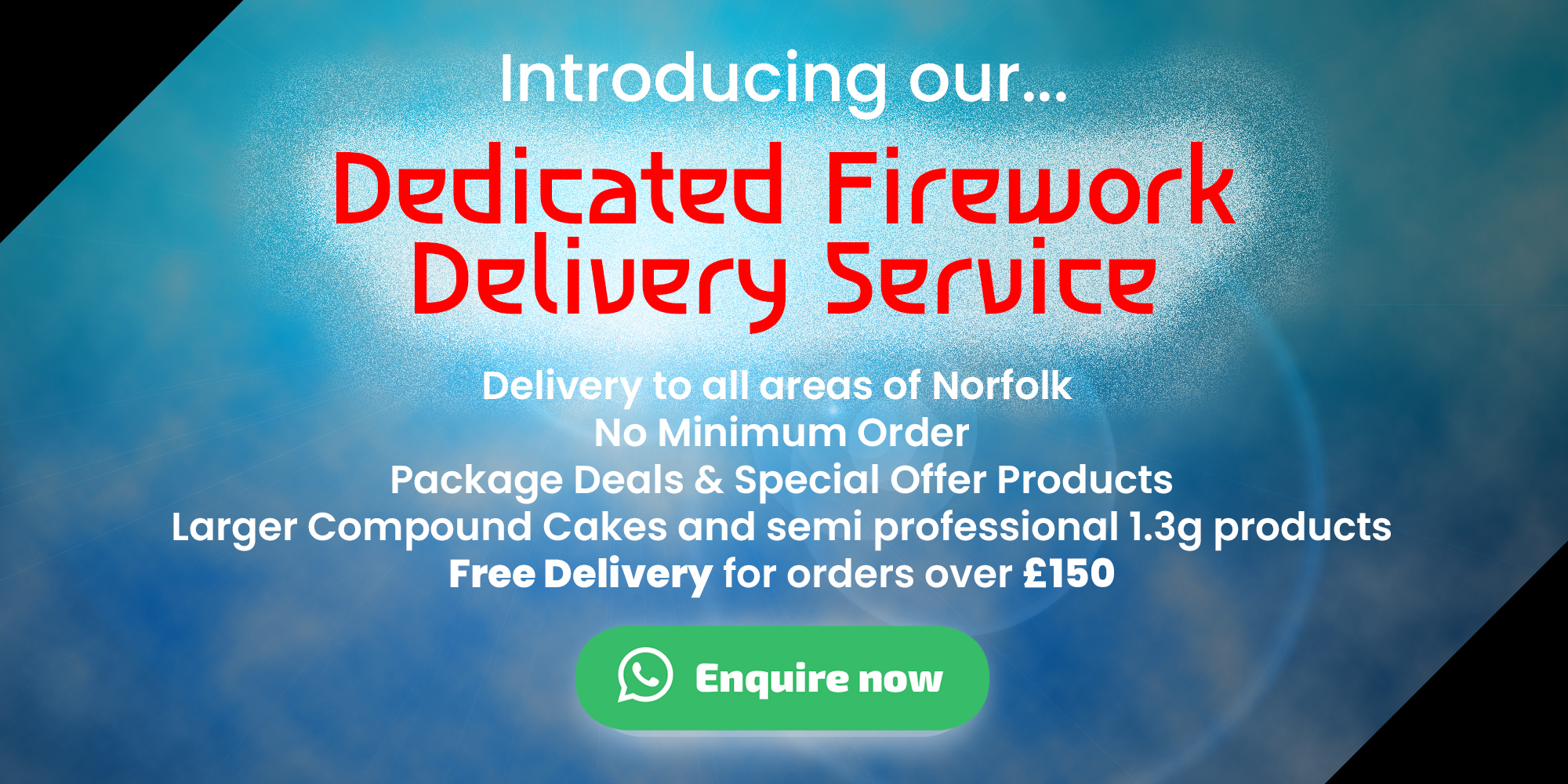 Firework delivery service in Norfolk